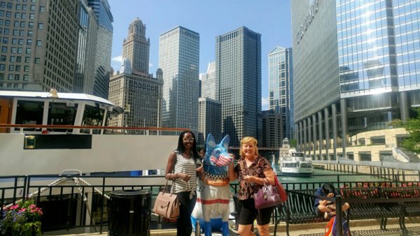 Judith Nelly Mukarwema with mentor, Angelika Coghlan, in Chicago