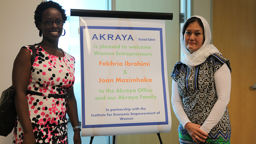 Mentorship Photo Slider Joan Mazimhaka and Fakhria Momtaz